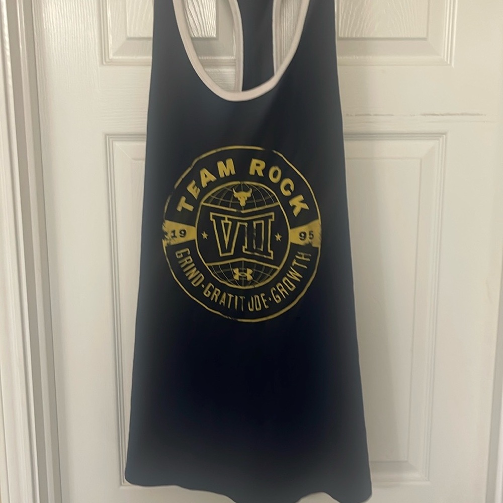 Under armor project Rock navy and Gold Tank Top